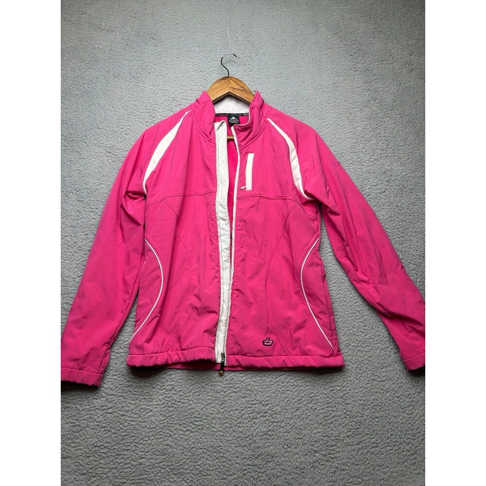 Bolle Size M Womens Black Soft Shell Pockets Full Zip Activewear Logo Jacket